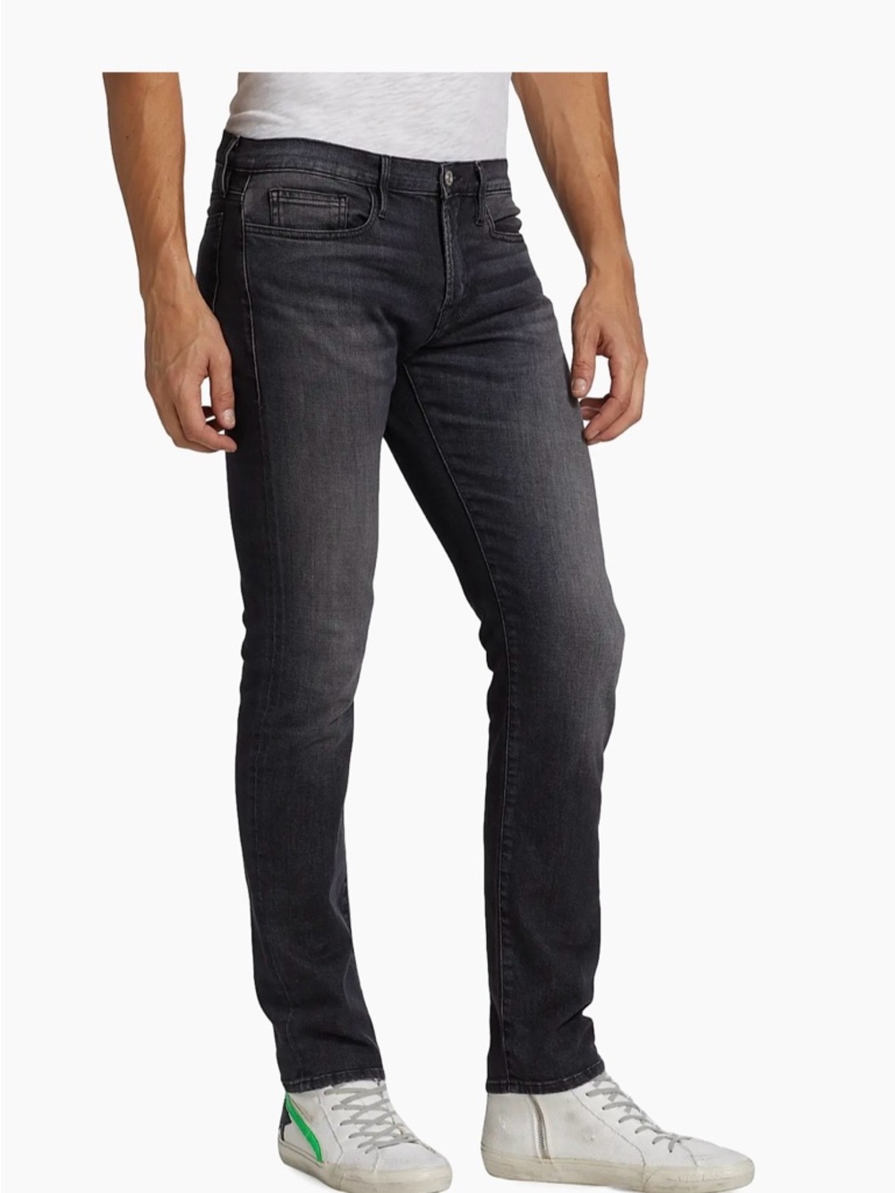 FRAME Washed Black Oak L’Homme Slim Jeans Mens Size 31 - Picture 2 of 10